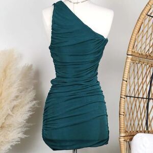 Lioness NWT The Goddess Mini Dress Forest Green
